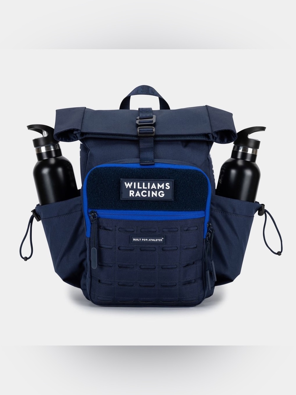 Williams Racing x Built For Athletes F1 Roll Top Backpack 20L Navy Blue 3 Patch